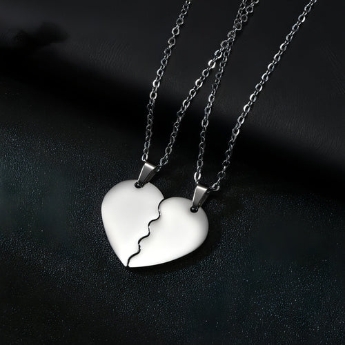 Stainless steel pendant necklaces for lovers or partners