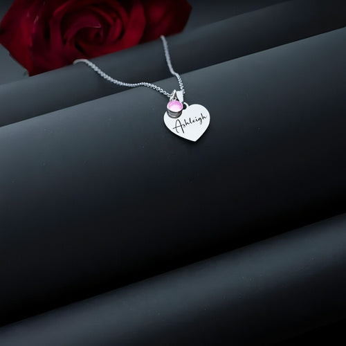 Fashion jewelry with titanium steel heart charm
