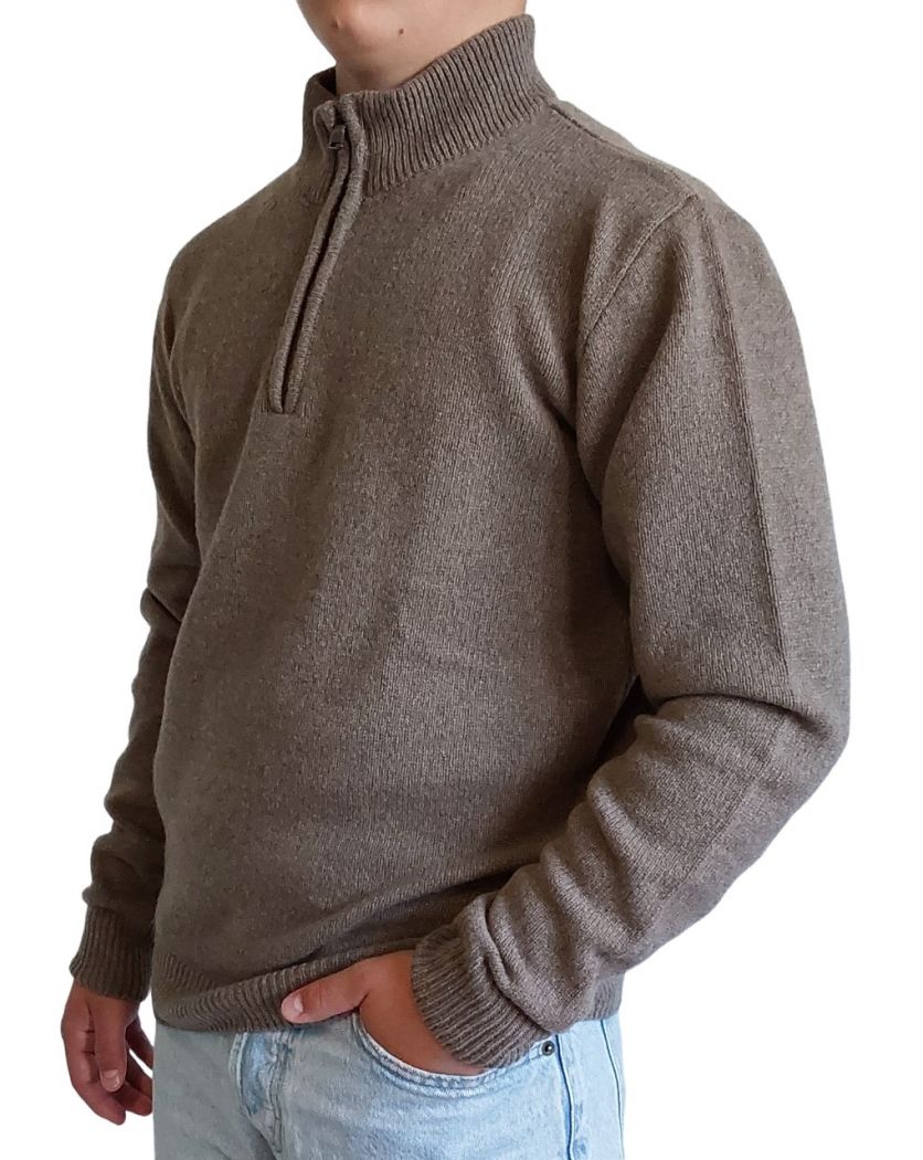 Dettaglio zip maglioncino uomo – stile moderno e comfort