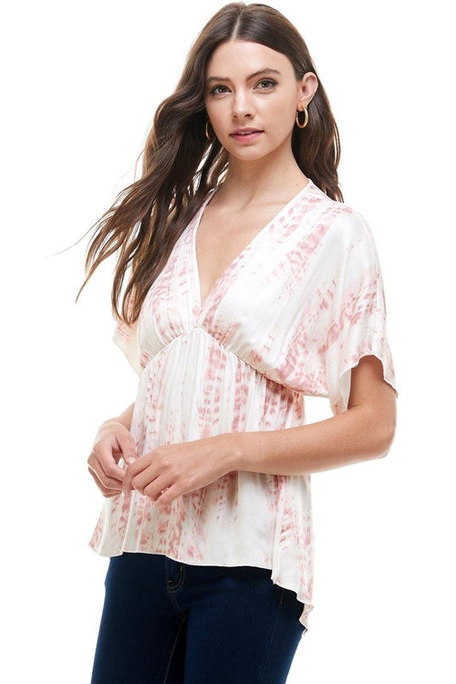 Casual V-Neck Blouse Styled with Jeans