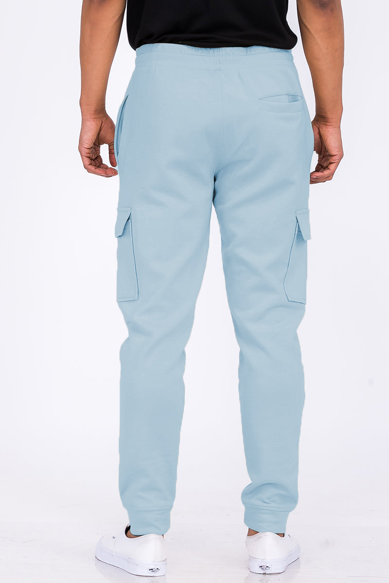 Utility-style jogger back pants worn by male model