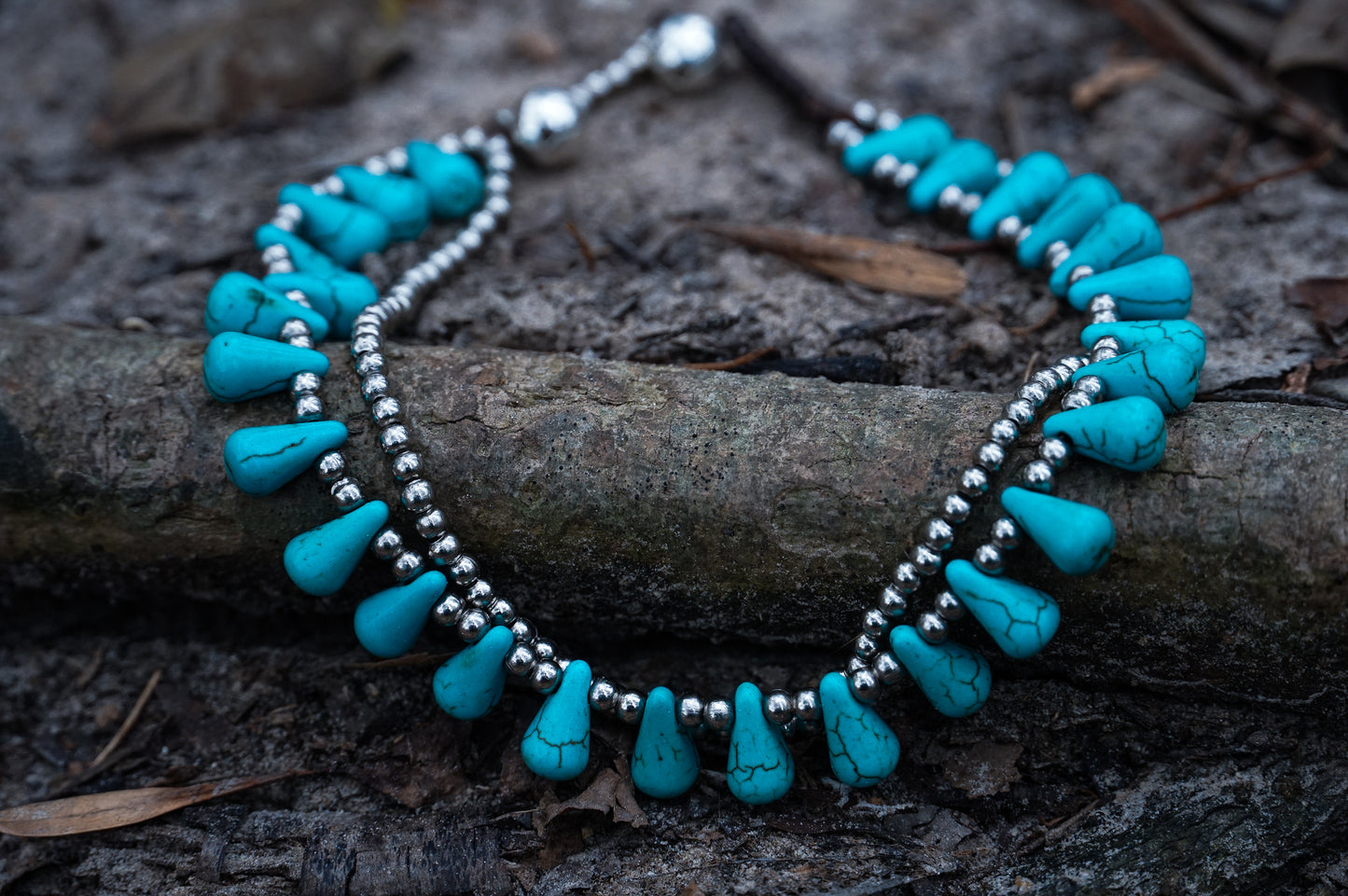 Elephant-themed silver anklet with tribal festival style