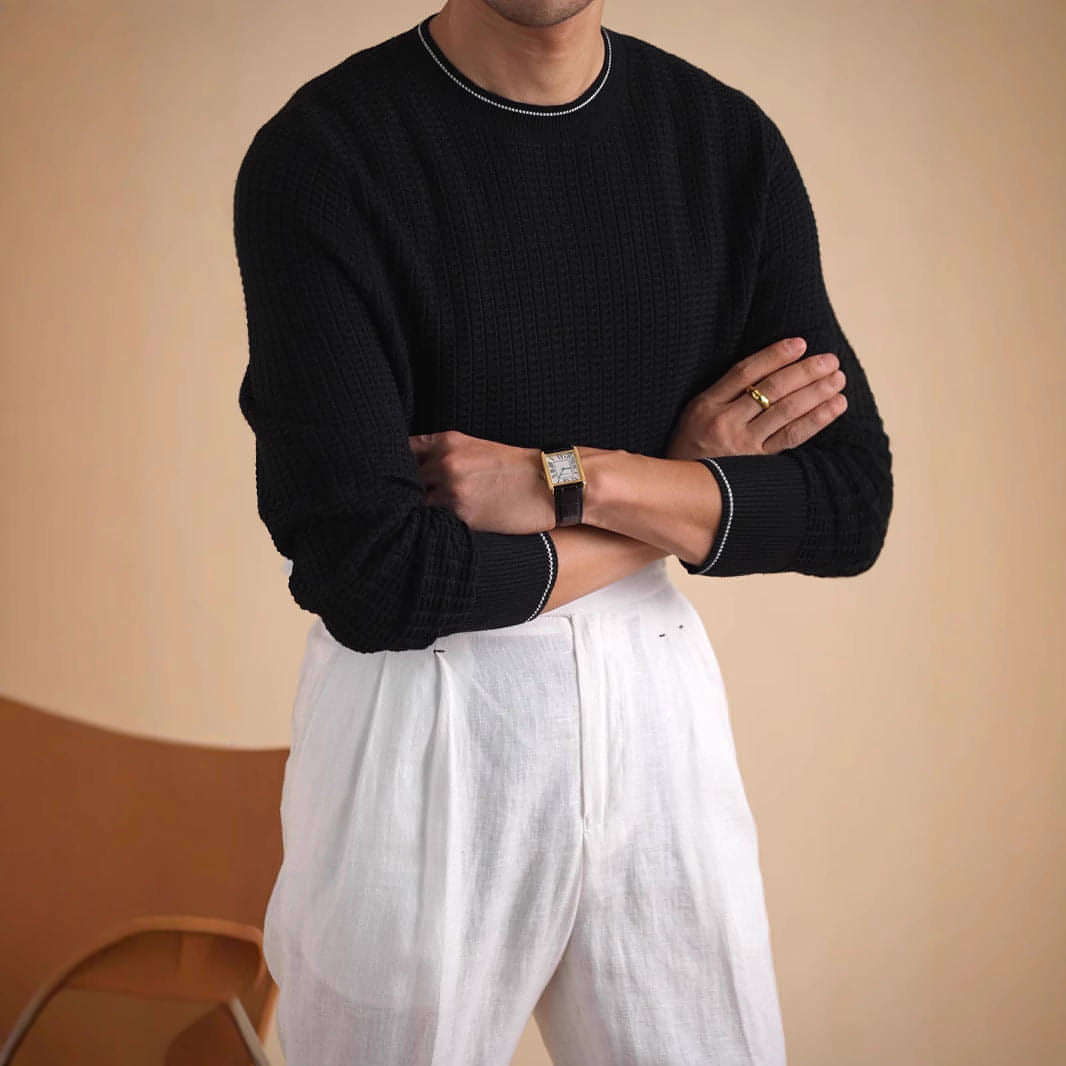 Men’s long-sleeved t-shirt for autumn and winter – front view