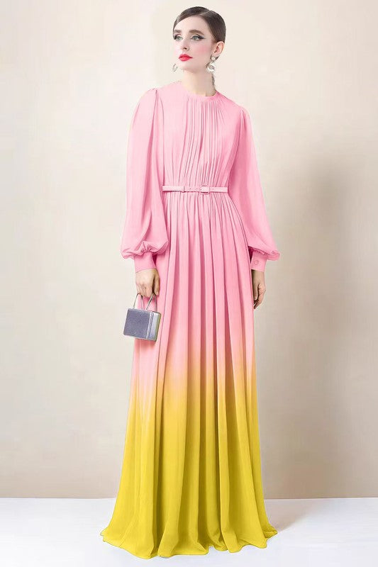 Back zipper detail on floral maxi dress
