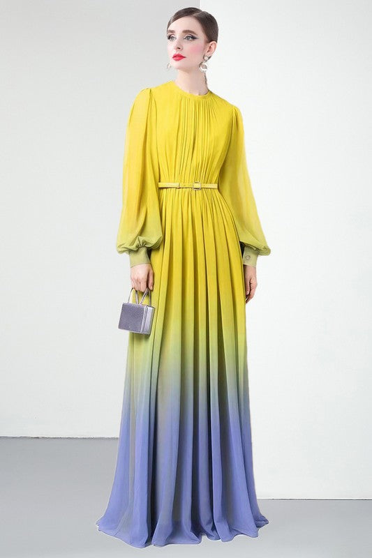 Elegant women’s maxi dress with long sleeves