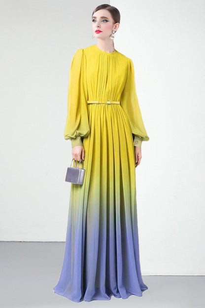 Elegant women’s maxi dress with long sleeves