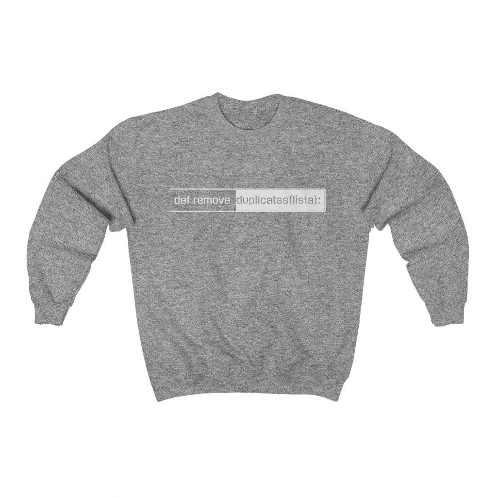 Ribbed neck sweatshirt with Python code branding – unisex sizing