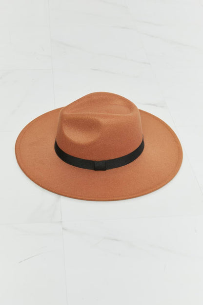 Close-up of inner strap for custom fit on fedora hat