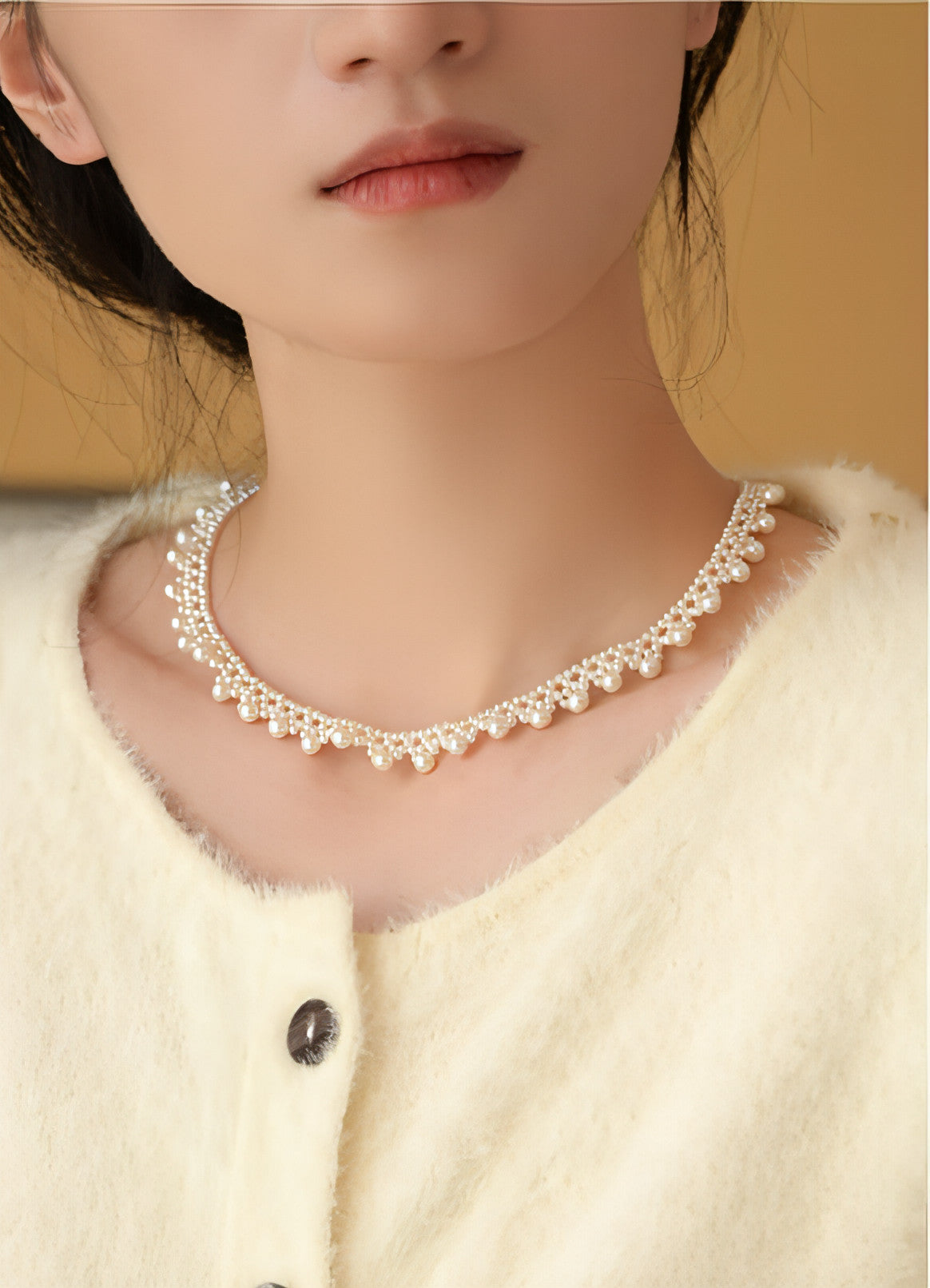 Delicate freshwater pearl necklace with extension chain