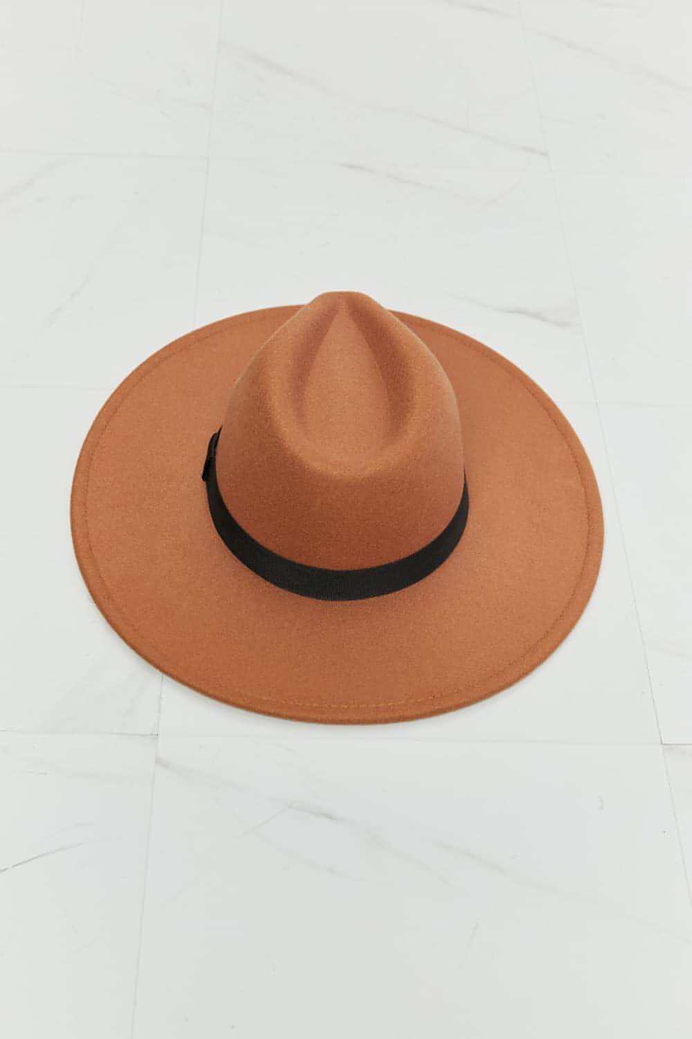 Fedora hat displayed flat – breathable and durable material