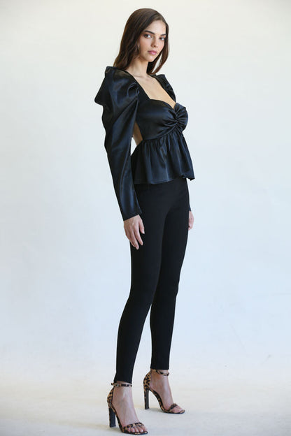 Eva Top Styled with High-Waisted Pants