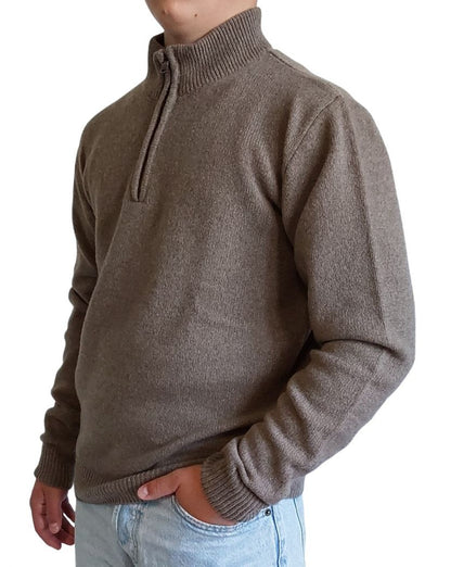 Dettaglio zip maglioncino uomo – stile moderno e comfort
