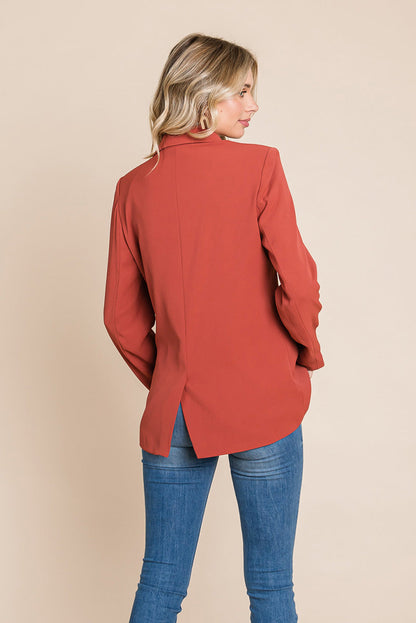 Wide Leg Satin Trousers Hanging on Wooden Hanger