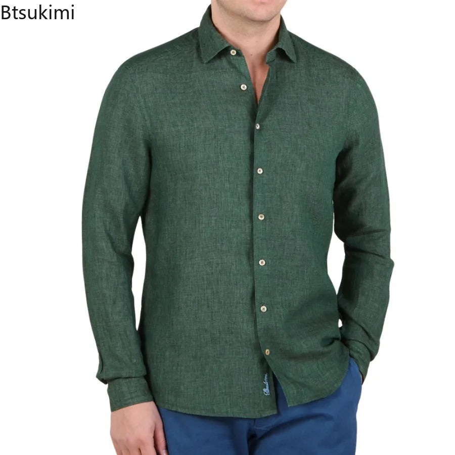 Lightweight V-neck top and drawstring shorts in cotton-linen blend