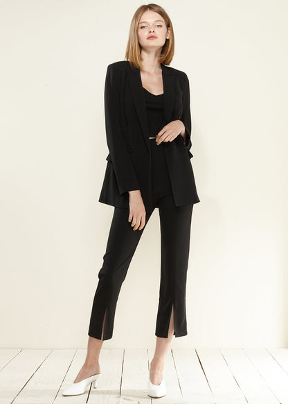 Structured Blazer in Polyester Blend Fabric
