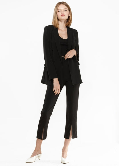 Model Wearing Double Breasted Blazer – Size Small