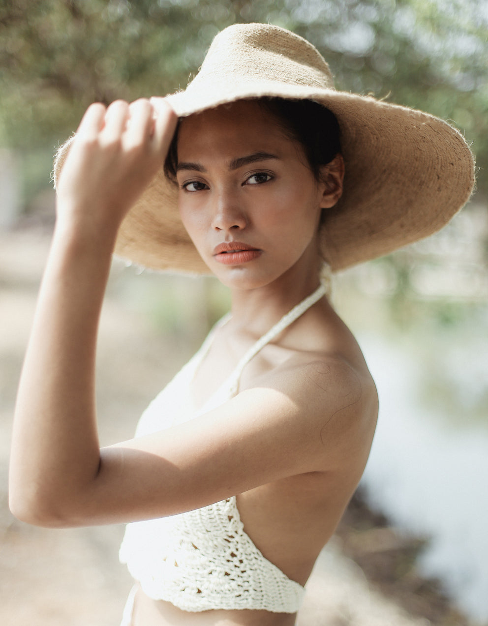 RIRI Straw Hat by BrunnaCo styled for summer vacations