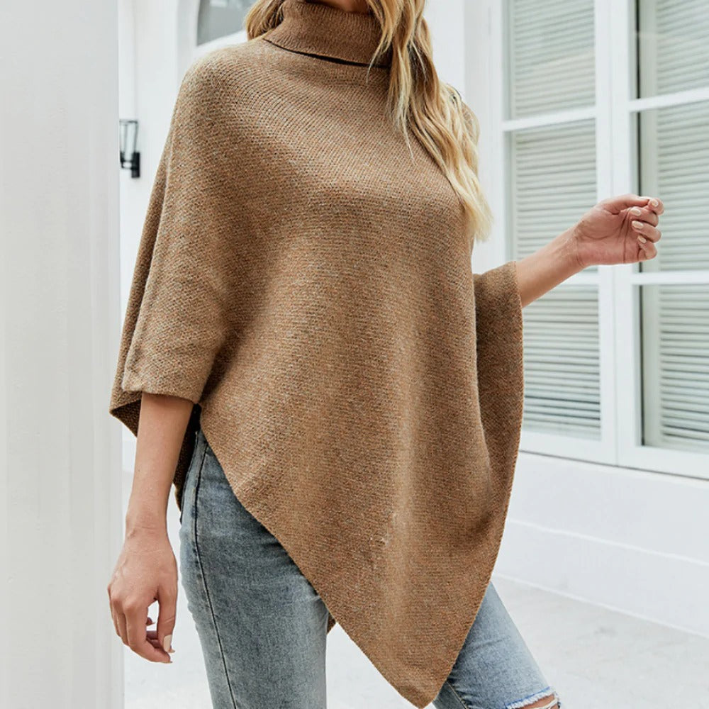 Elegant Fall/Winter Poncho with Loose Fit