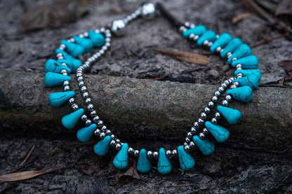 Elephant-themed silver anklet with tribal festival style
