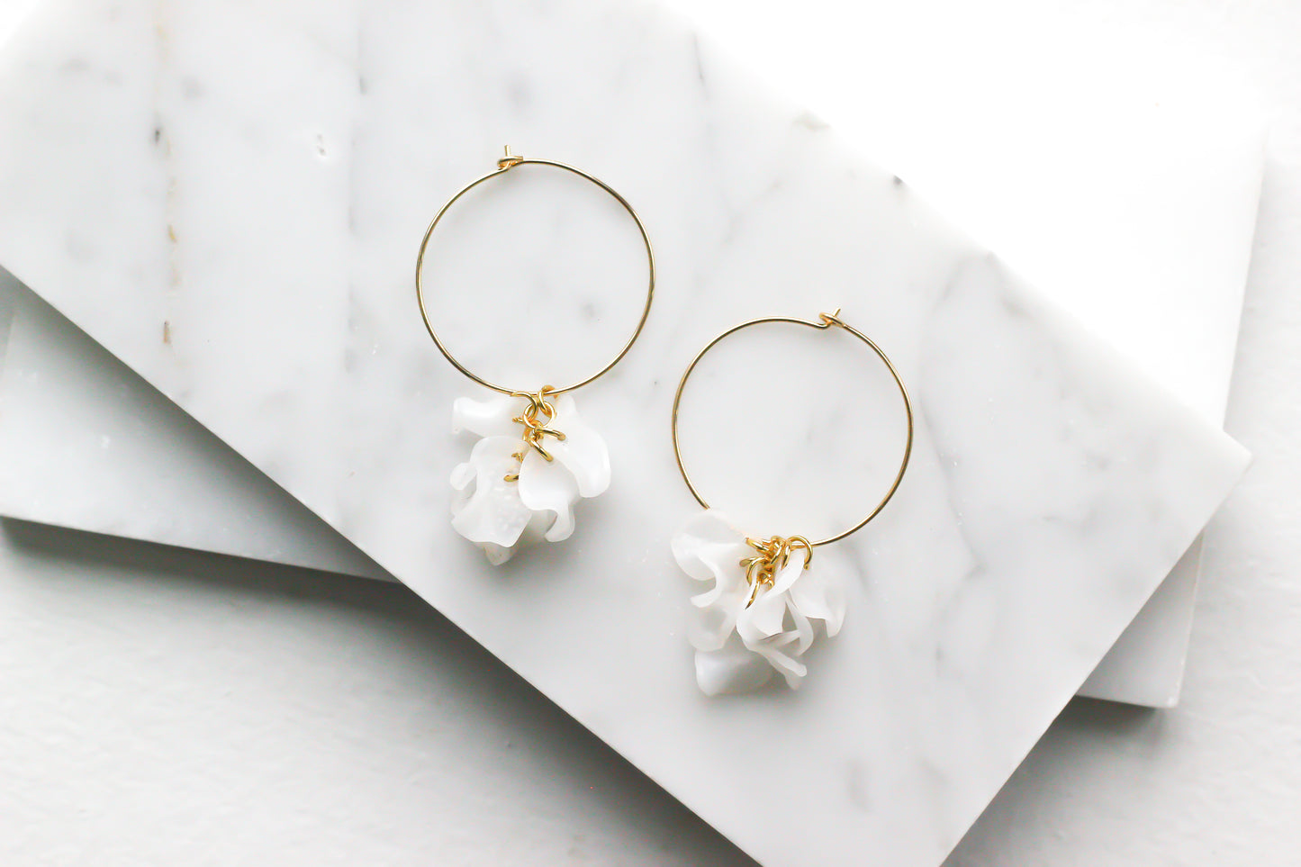 Lightweight gold earrings handmade in Arlington, VA