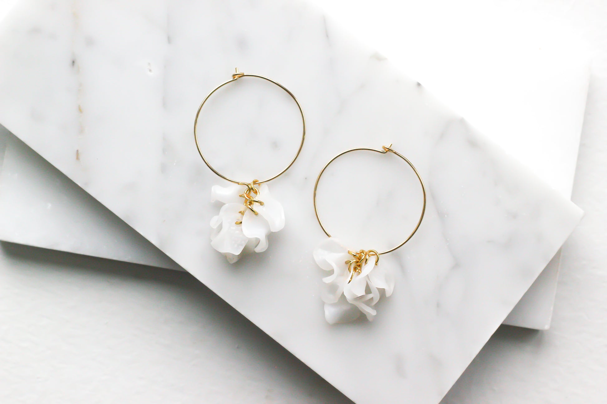 Lightweight gold earrings handmade in Arlington, VA
