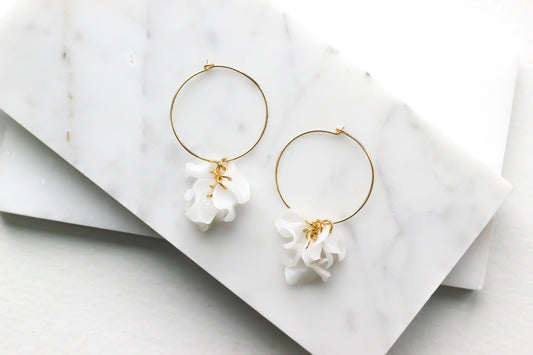 Lightweight gold earrings handmade in Arlington, VA