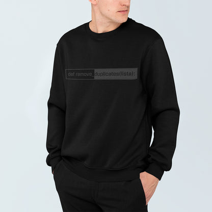Tech-inspired black pullover sweatshirt – Python logo graphic