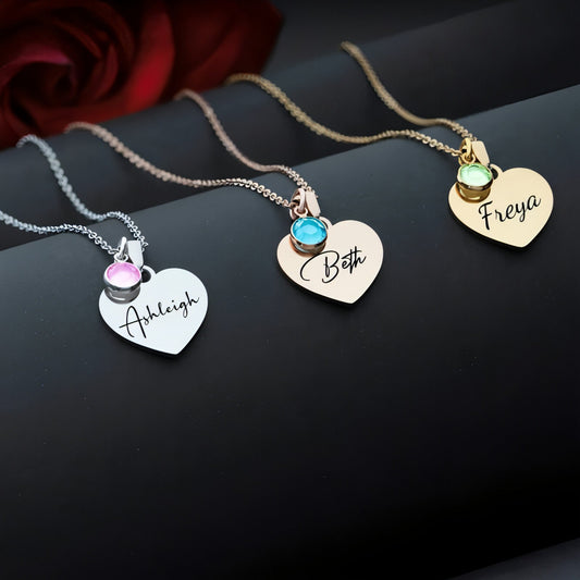 Personalized stainless steel necklace in three colors