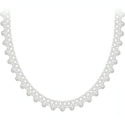 Gift-ready vintage-style pearl necklace with adjustable fit
