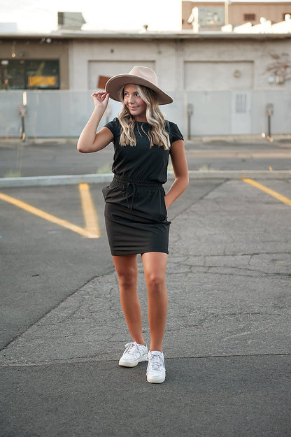Downtown lightweight dress with flattering adjustable fit