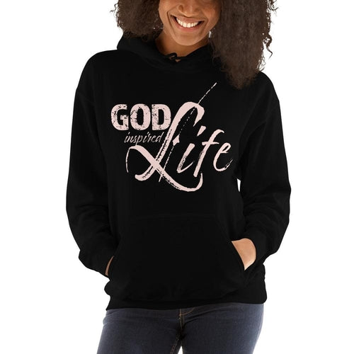 Women’s Hoodie – God Inspired Life Pullover Sweatshirt in Pink
