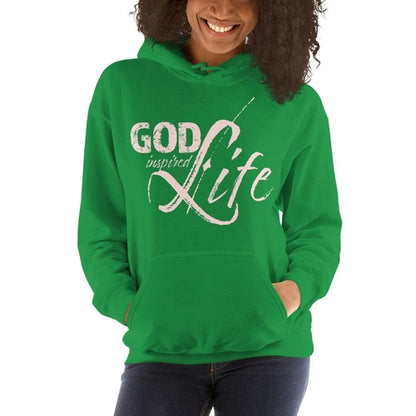 Women’s Hoodie – God Inspired Life Pullover Sweatshirt in Pink