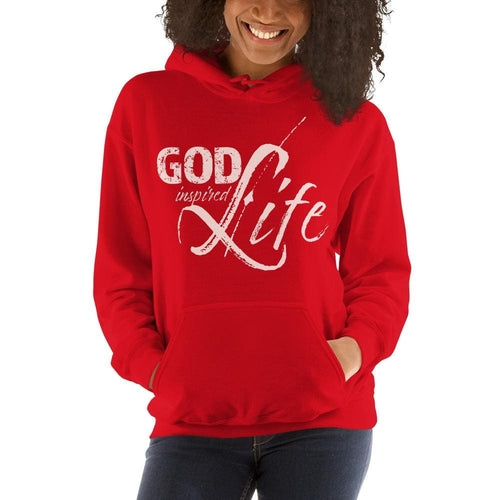Women’s Hoodie – God Inspired Life Pullover Sweatshirt in Pink
